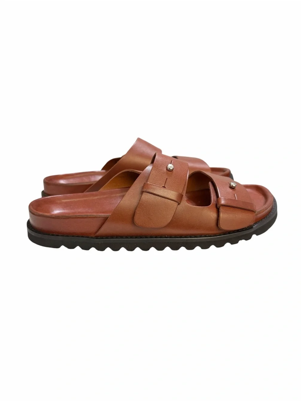 Jenni Kayne Hutton Slide Sandals in Saddle Size 40